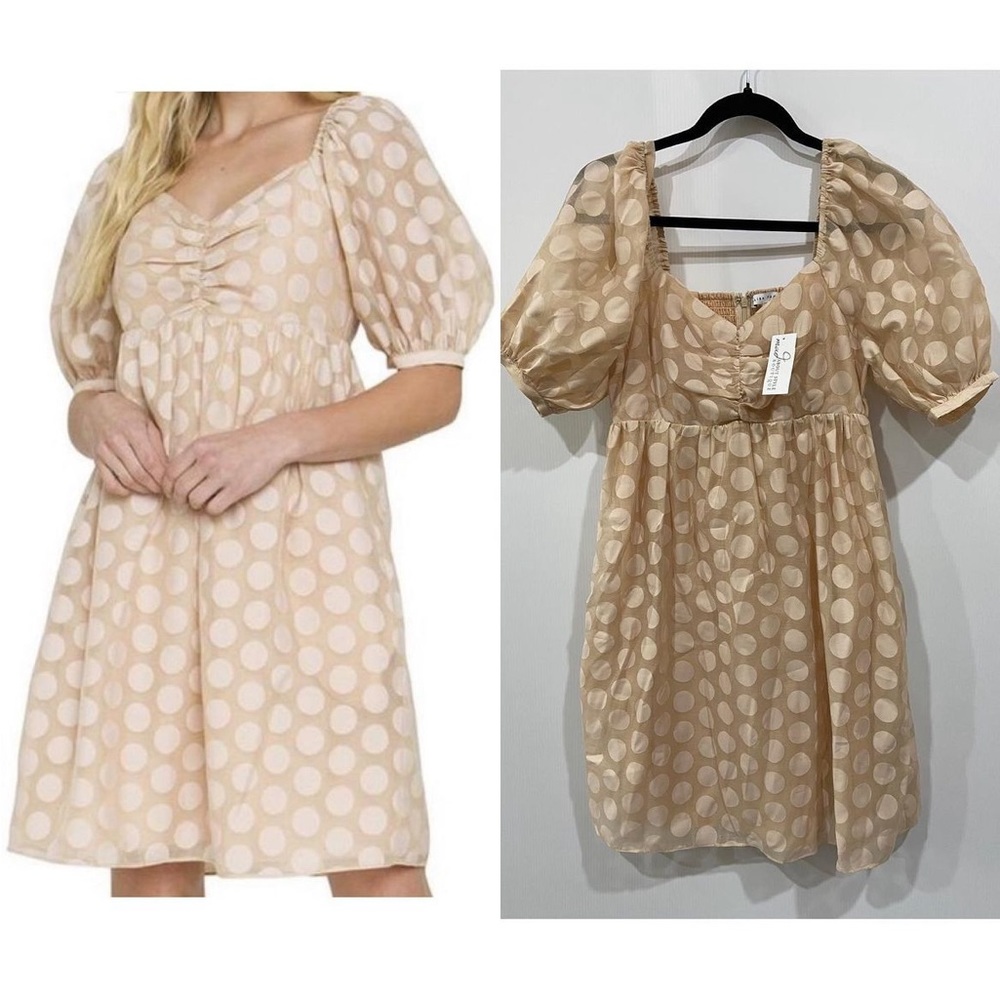 S NEW Boutique Puff Sleeve Dress